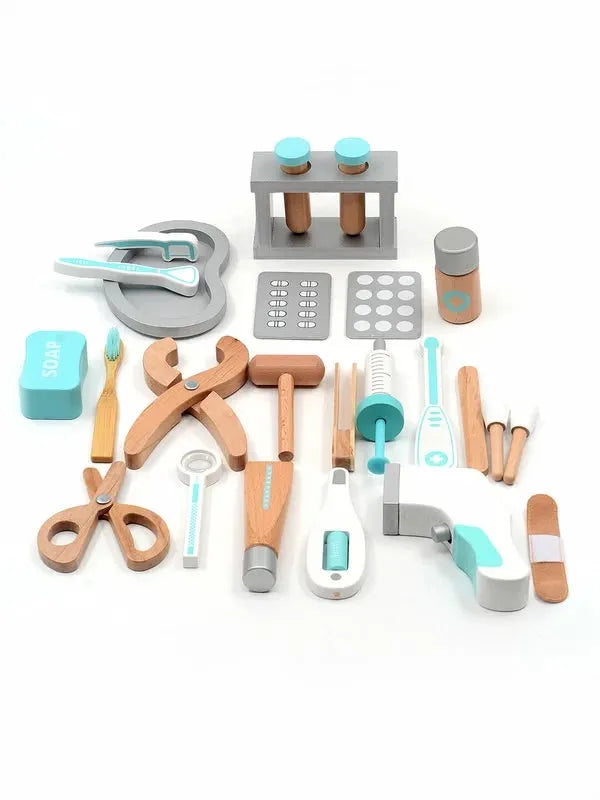 Children’s wooden doctor playset