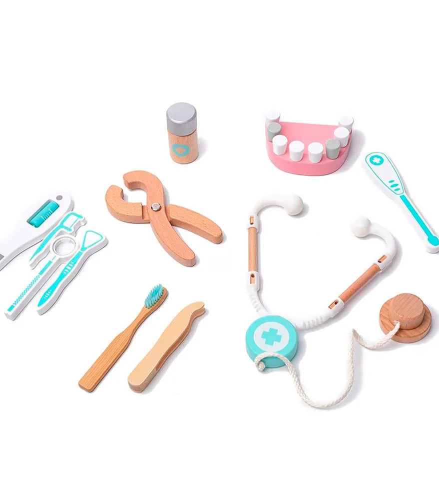 Children’s wooden doctor playset
