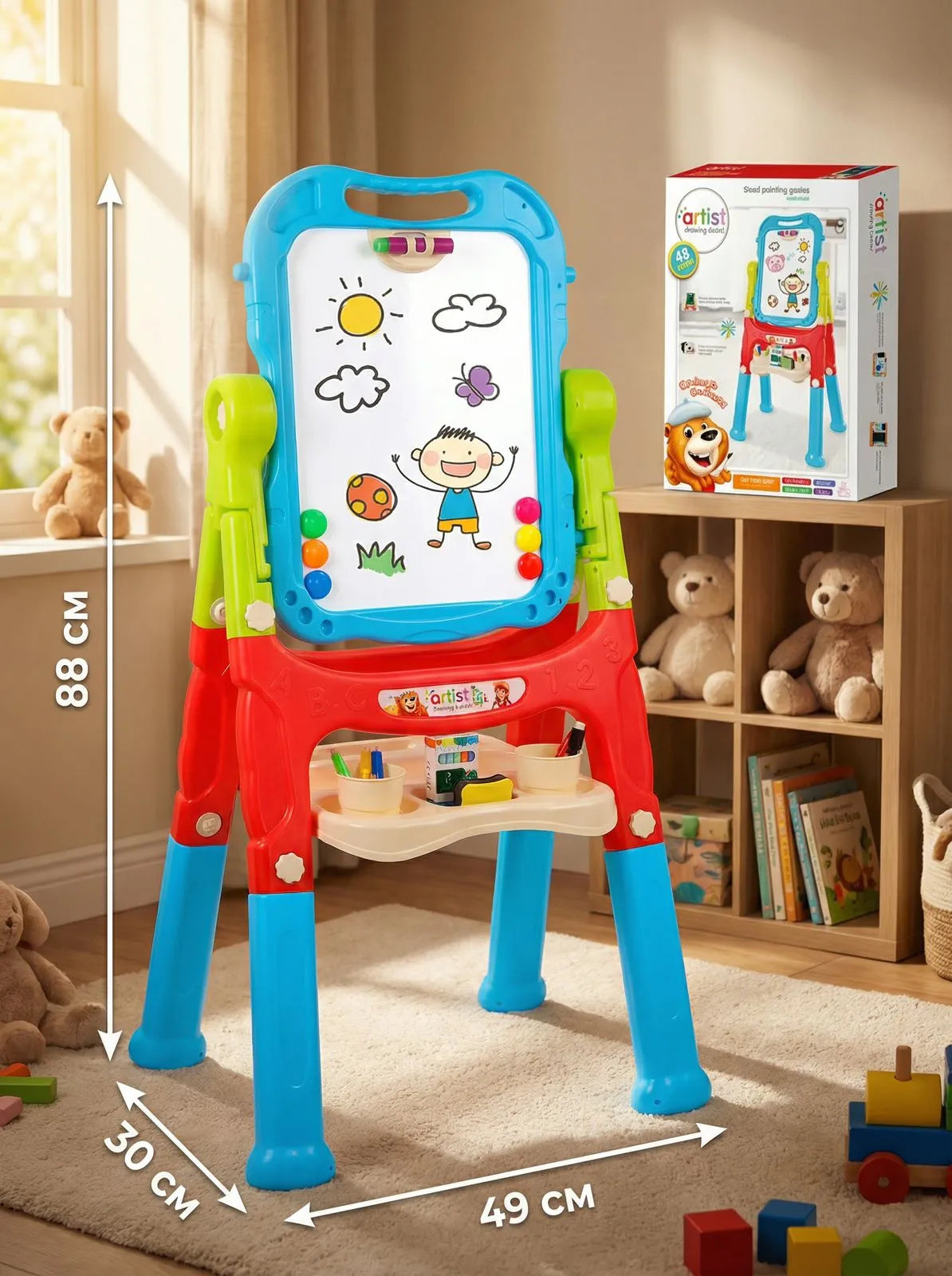 Double-sided children's easel