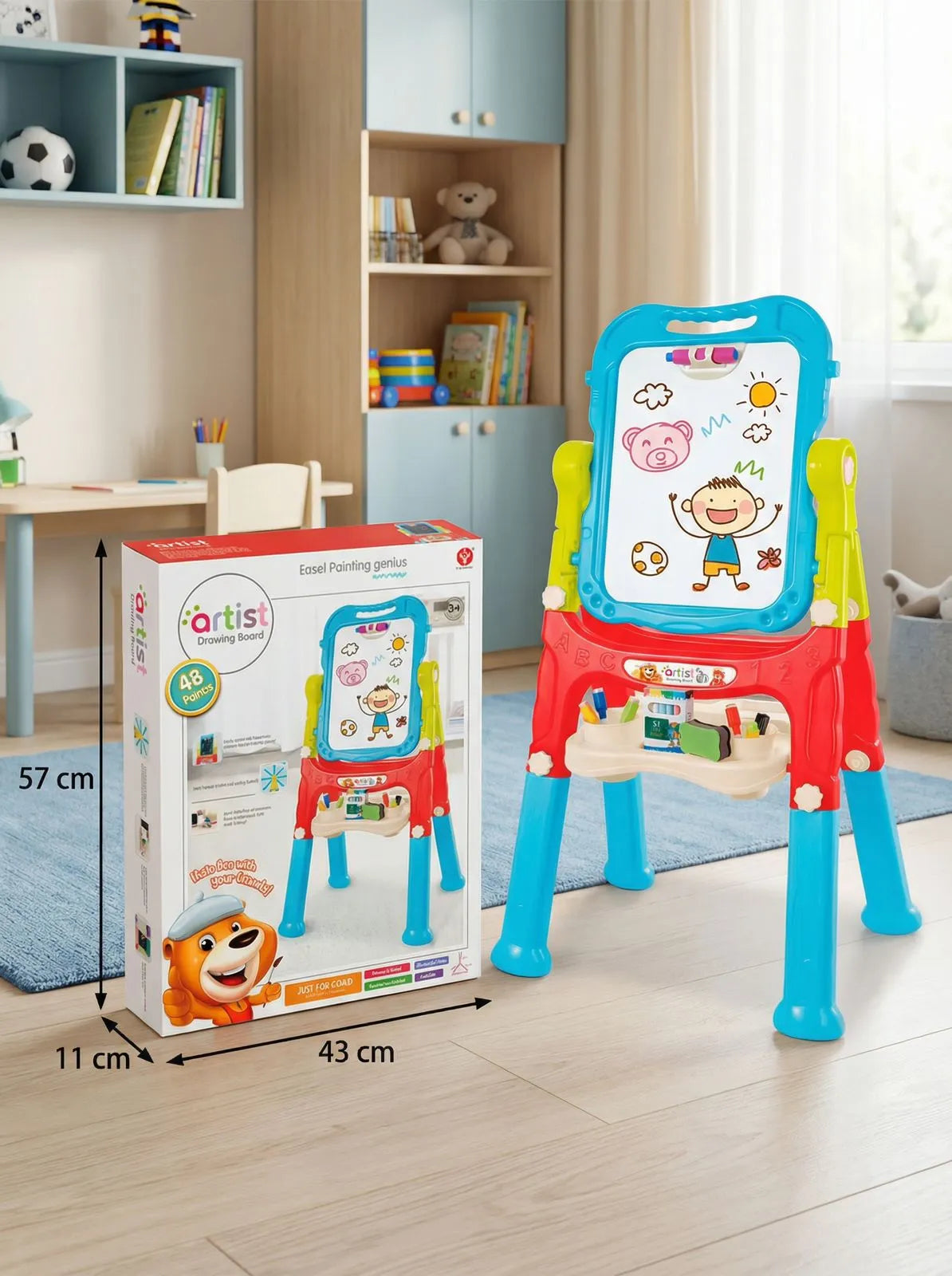 Double-sided children's easel
