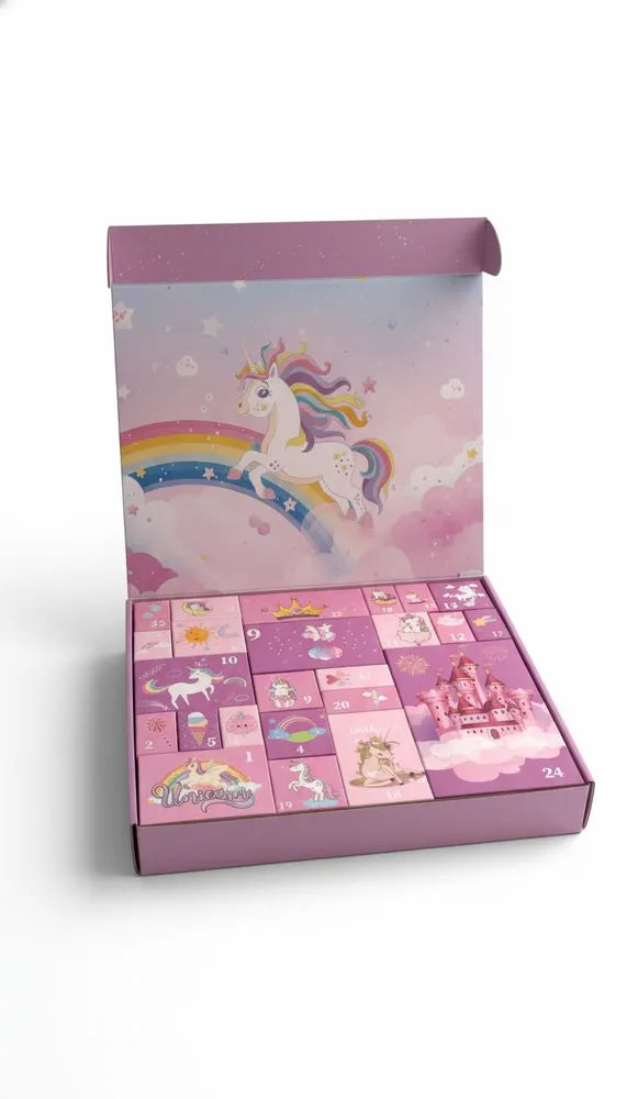 Advent Calendar for Girls with a Unicorn — A Set of Surprises and Decorations