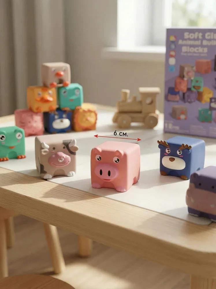 Children’s developmental blocks in the shape of animals