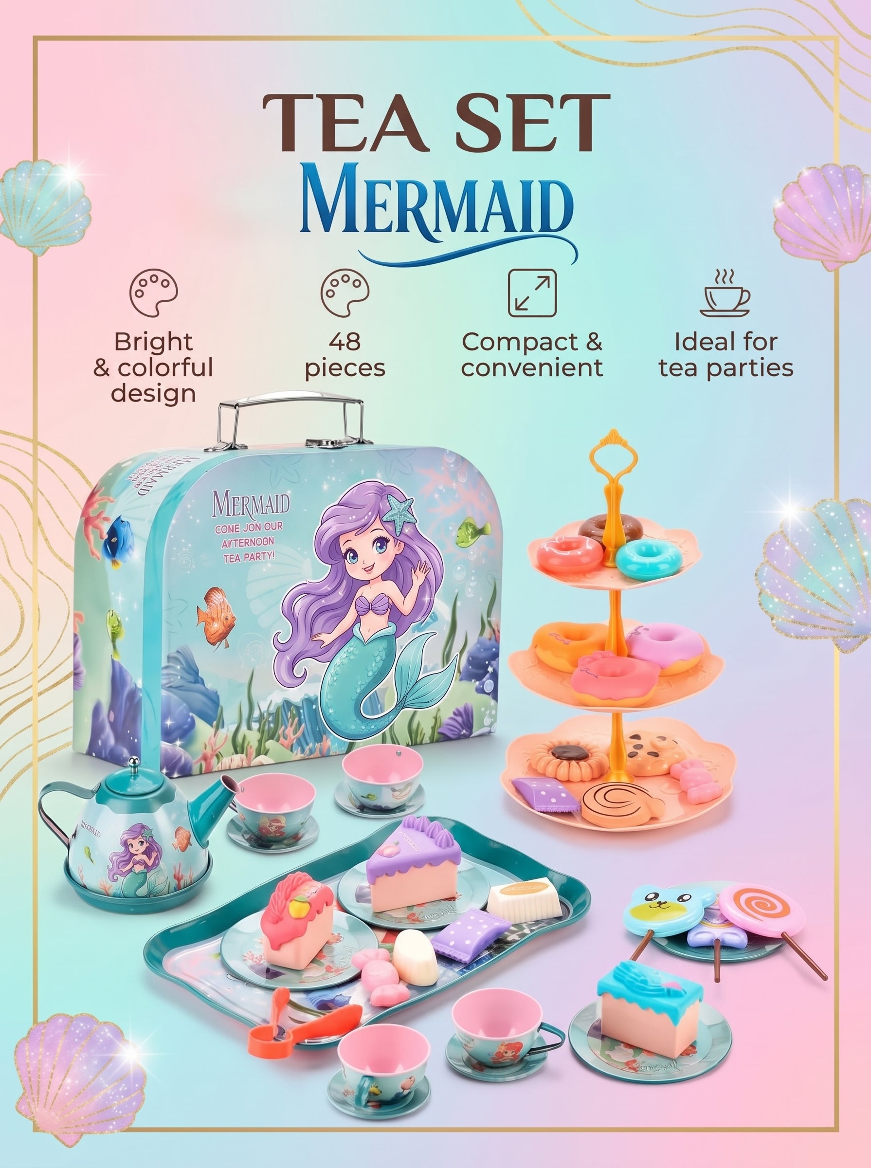 The Little Mermaid toy tea set