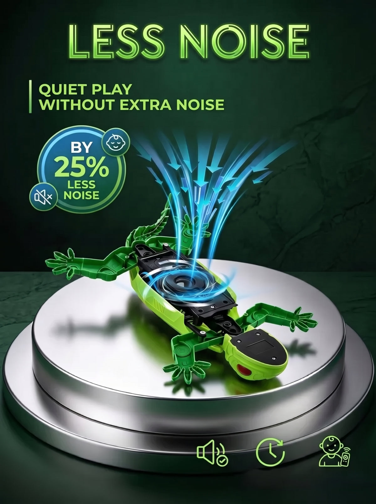 Interactive radio-controlled lizard