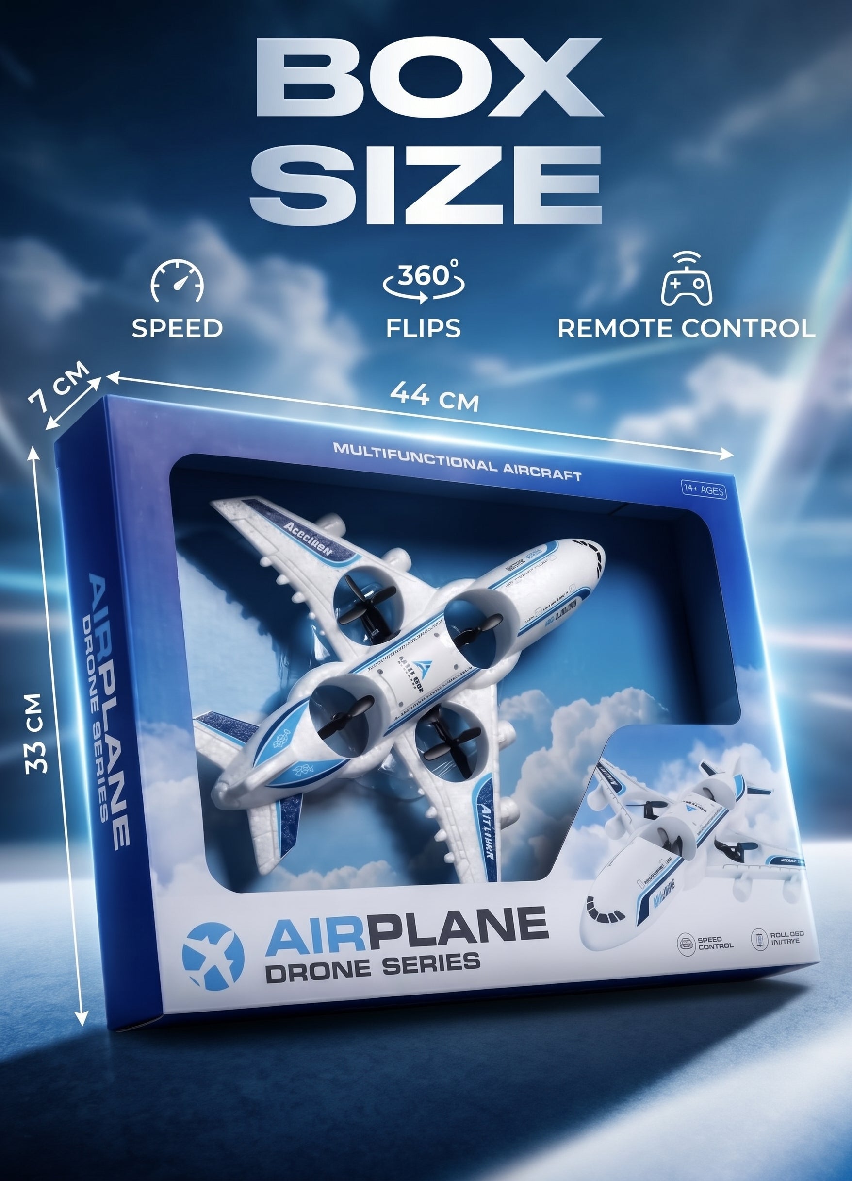 Radio-controlled toy airplane