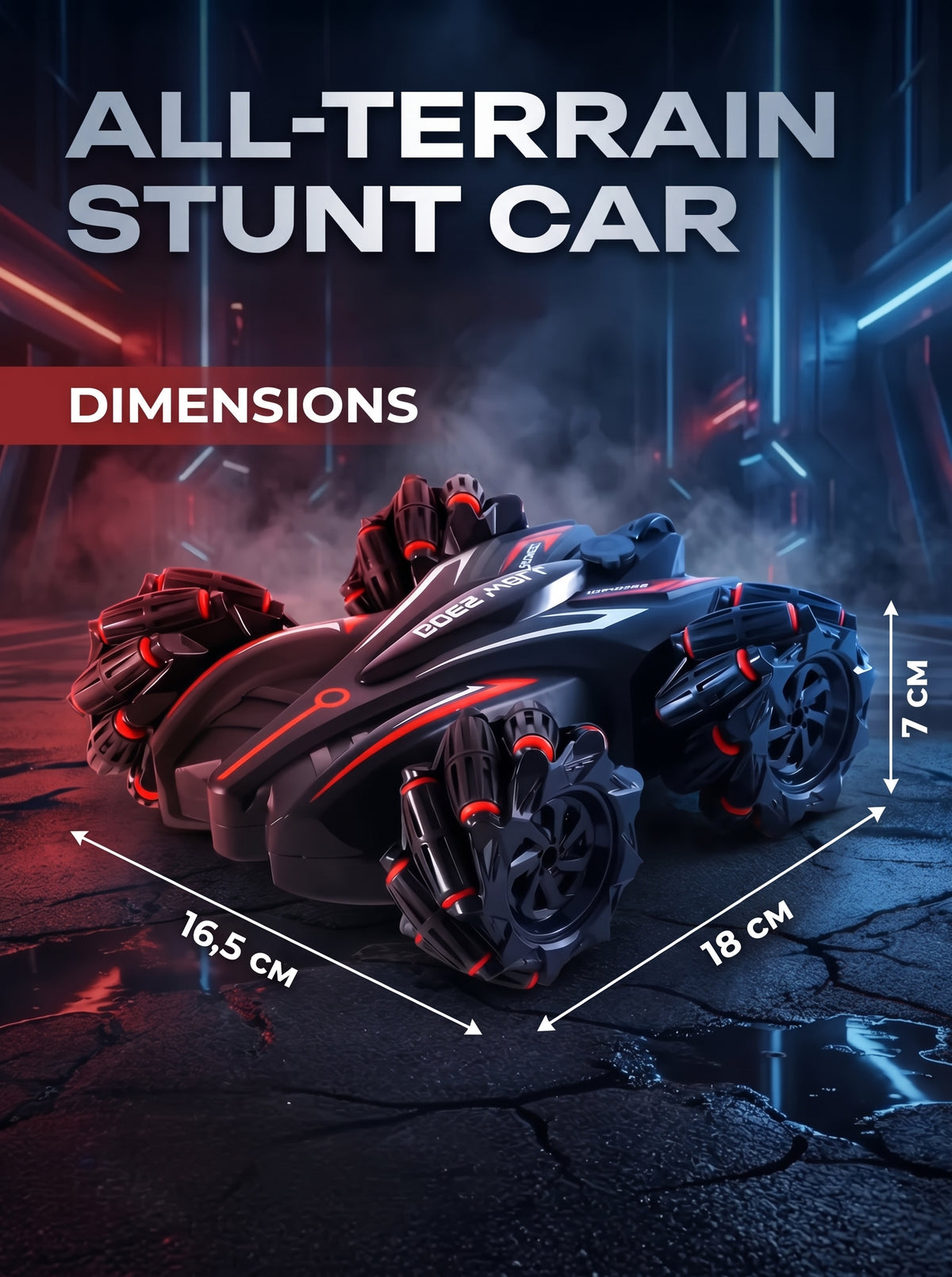 Radio-controlled stunt car