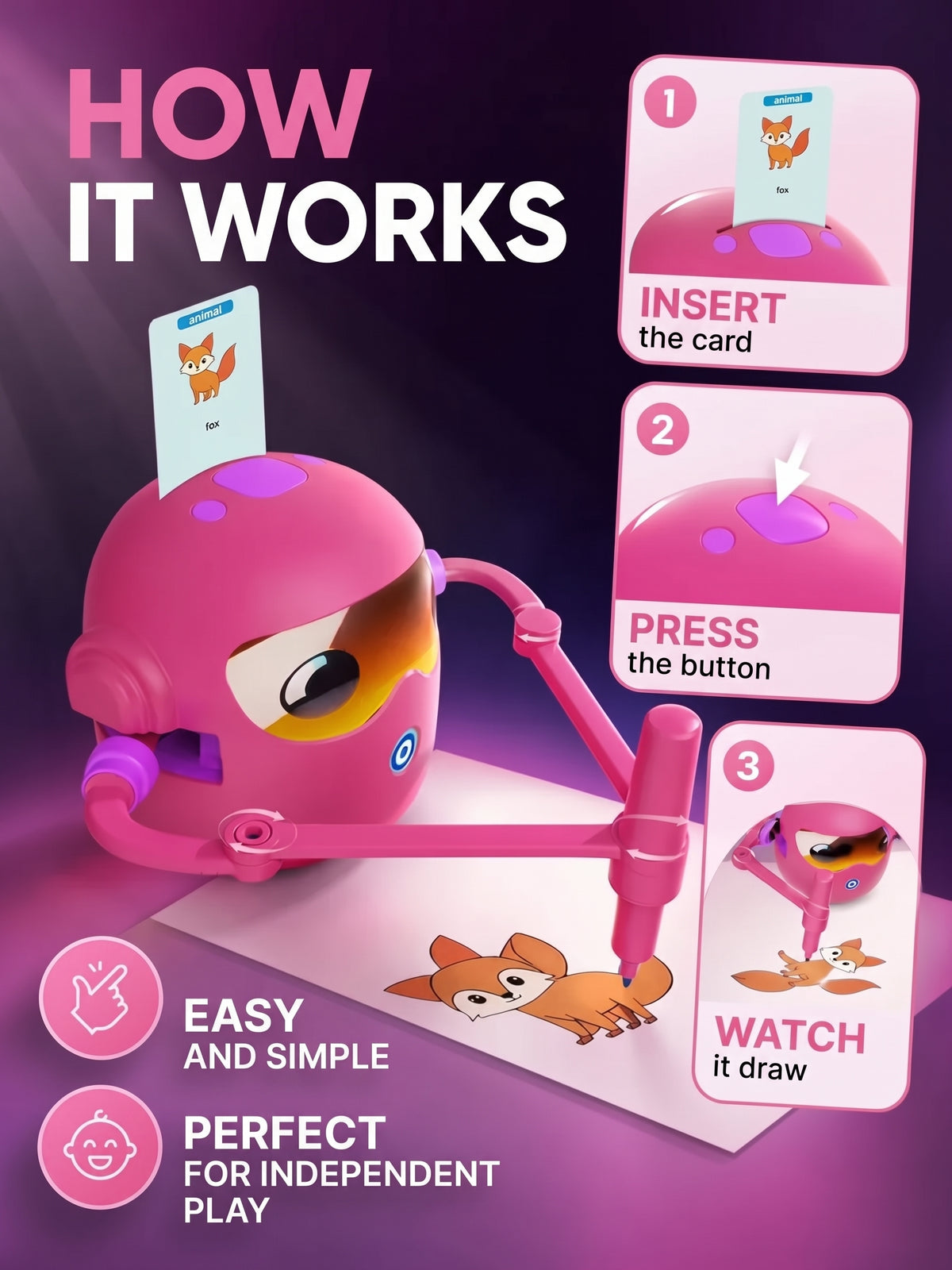 Interactive robot artist with cards