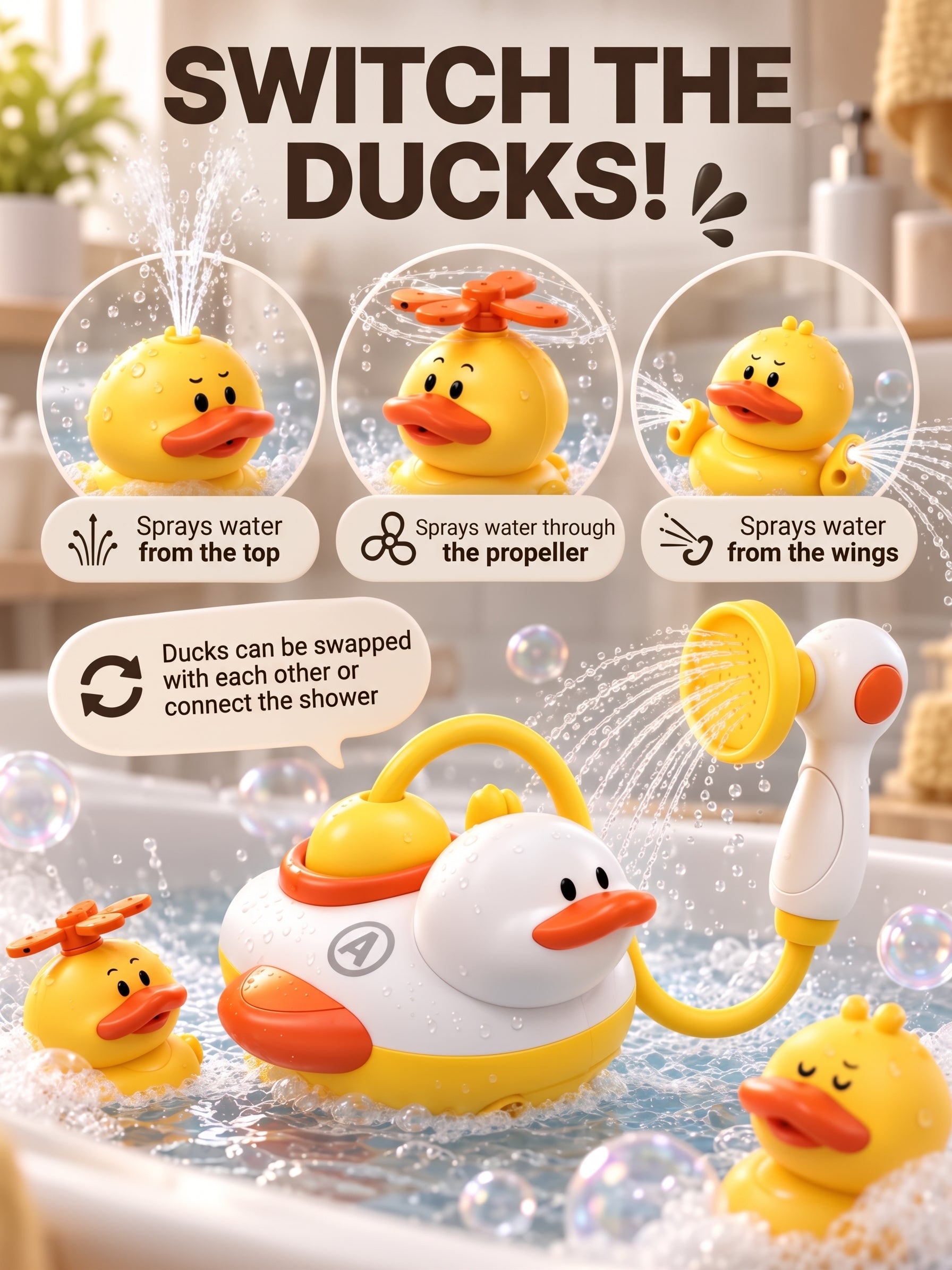 Duck bath toy