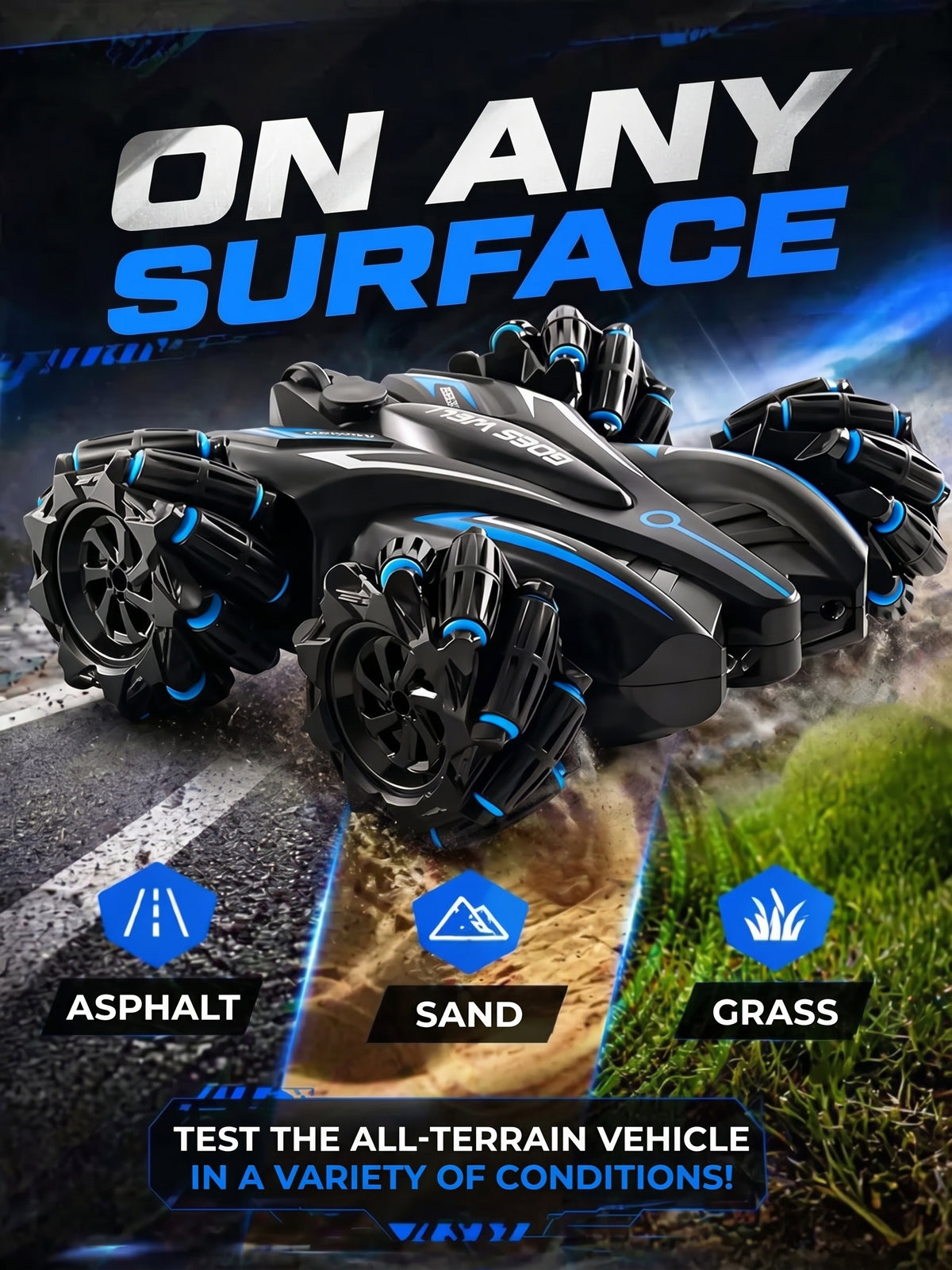 Radio-controlled stunt car