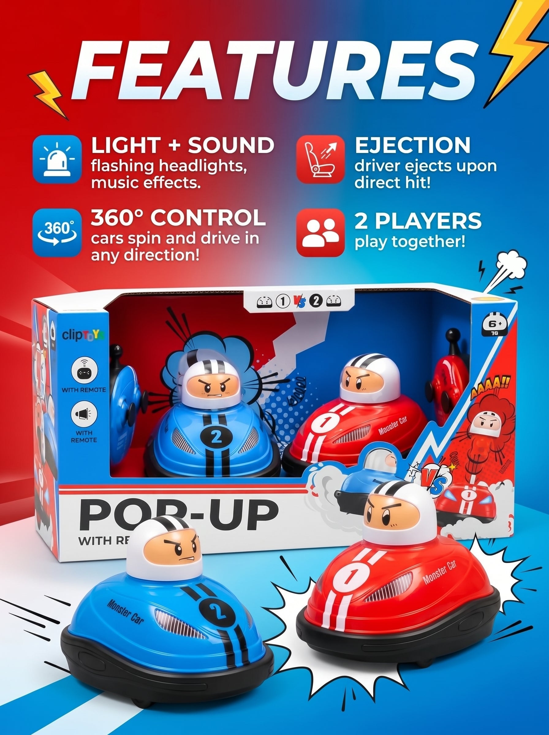 RC Bumper Cars with Ejecting Drivers