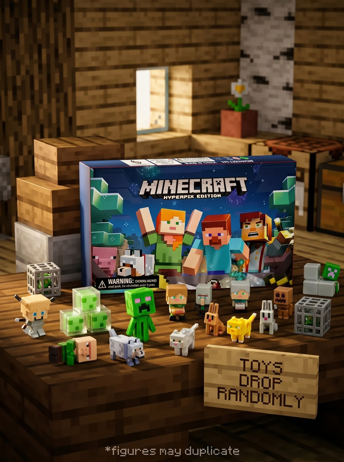 Advent calendar for kids with toys from the Minecraft series