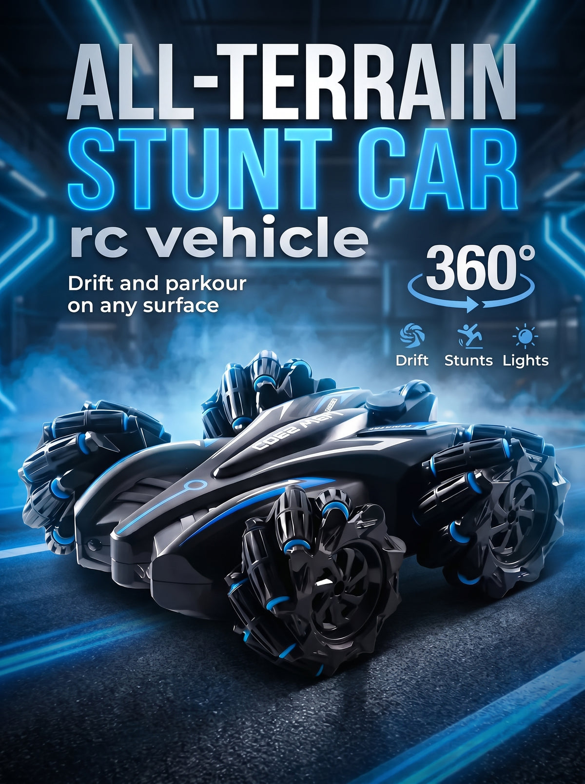 Radio-controlled stunt car