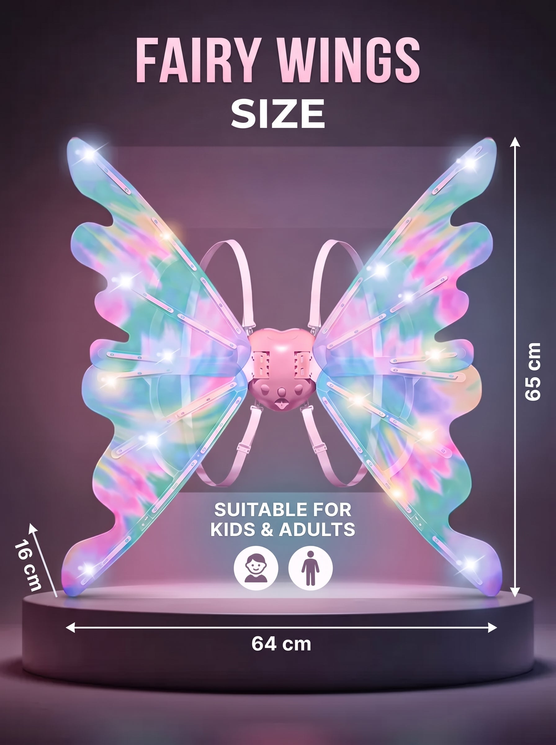 Light-up toy fairy wings