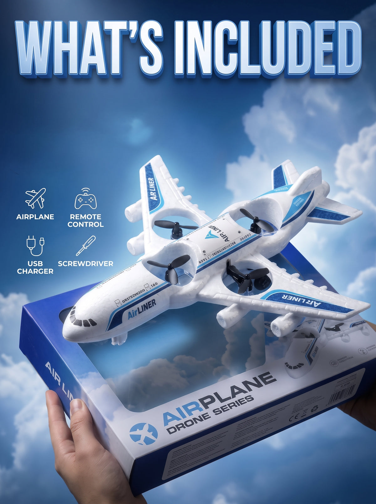 Radio-controlled toy airplane