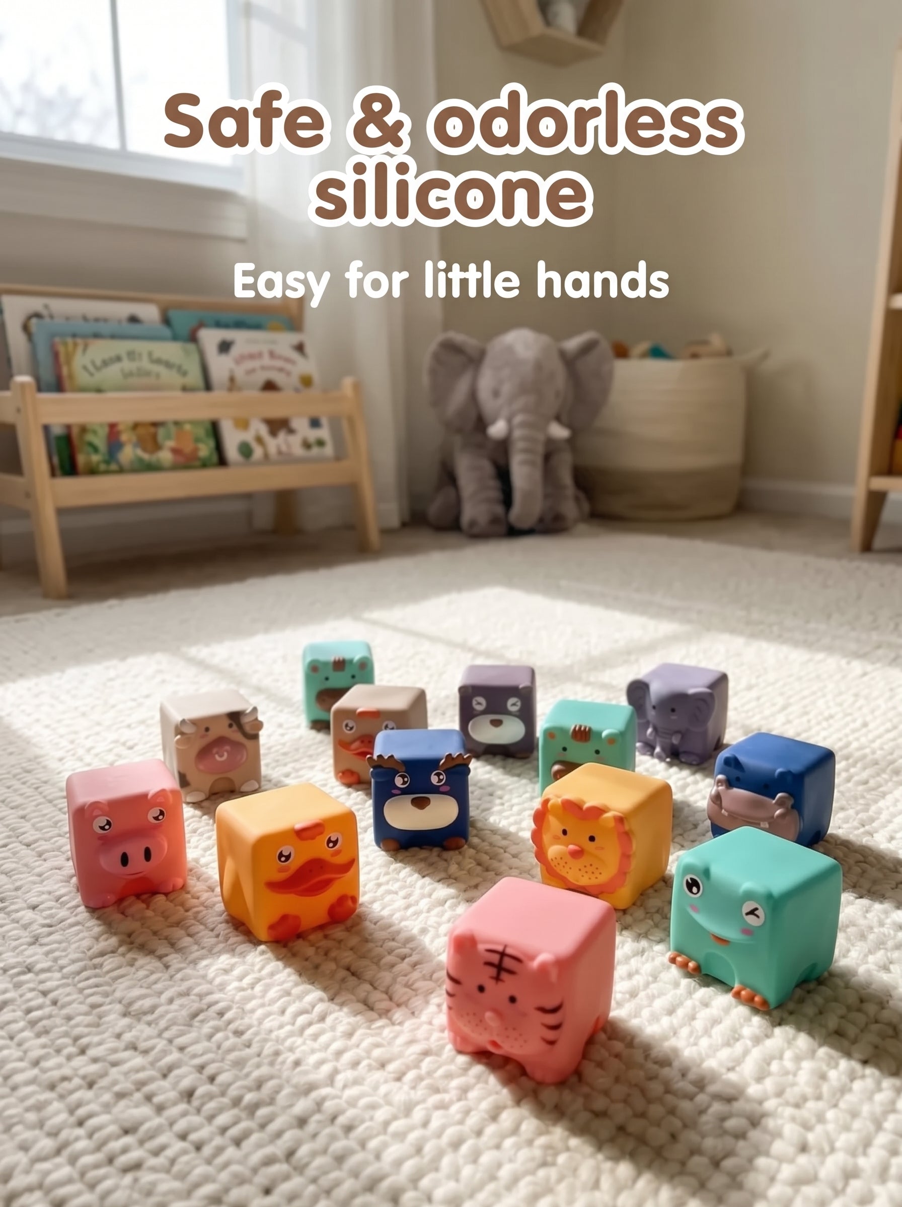 Children’s developmental blocks in the shape of animals