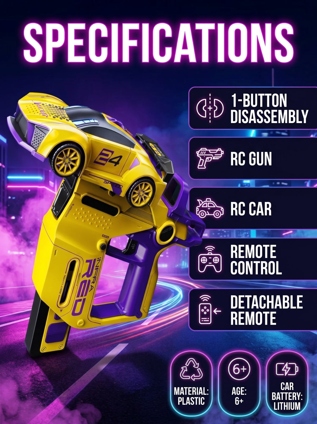 RC Battle Car with IR Cannon
